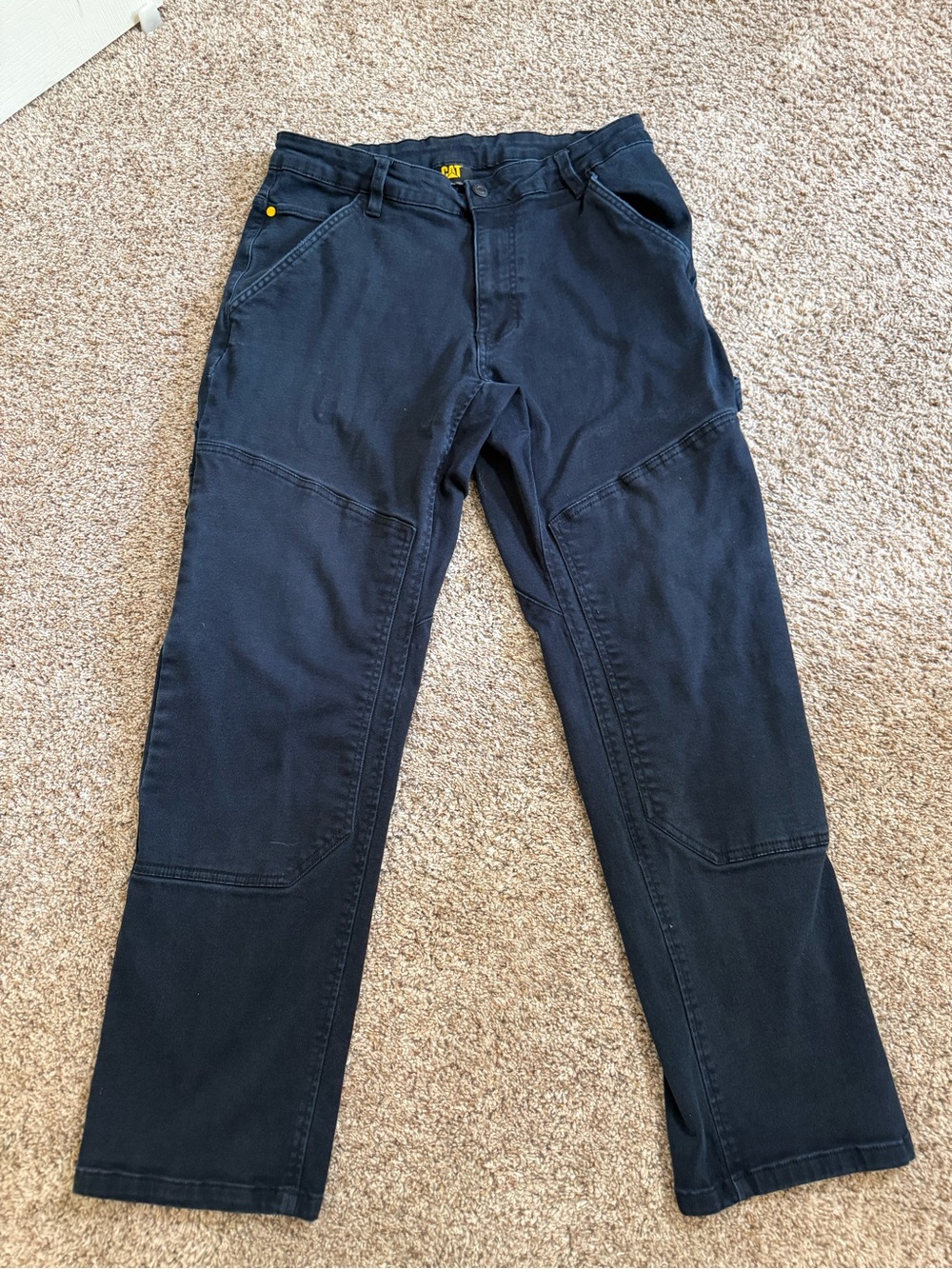 CAT Caterpillar Men’s 32x30 Black Double Knee Work Utility Pants